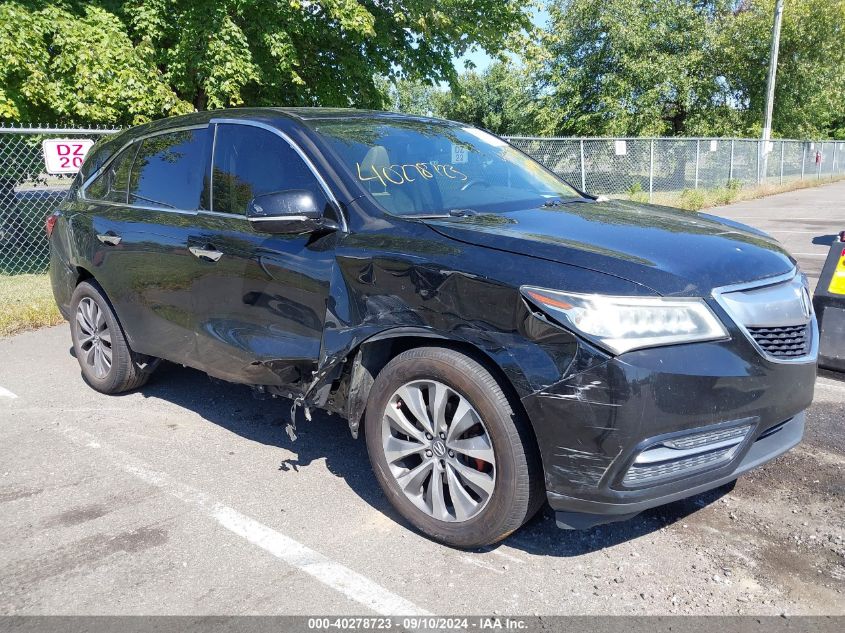 2015 Acura Mdx Technology Package VIN: 5FRYD4H44FB010139 Lot: 40278723