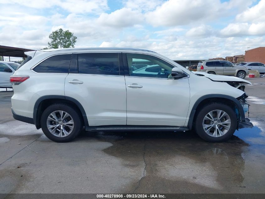 2015 Toyota Highlander Xle V6 VIN: 5TDKKRFH7FS050212 Lot: 40278908