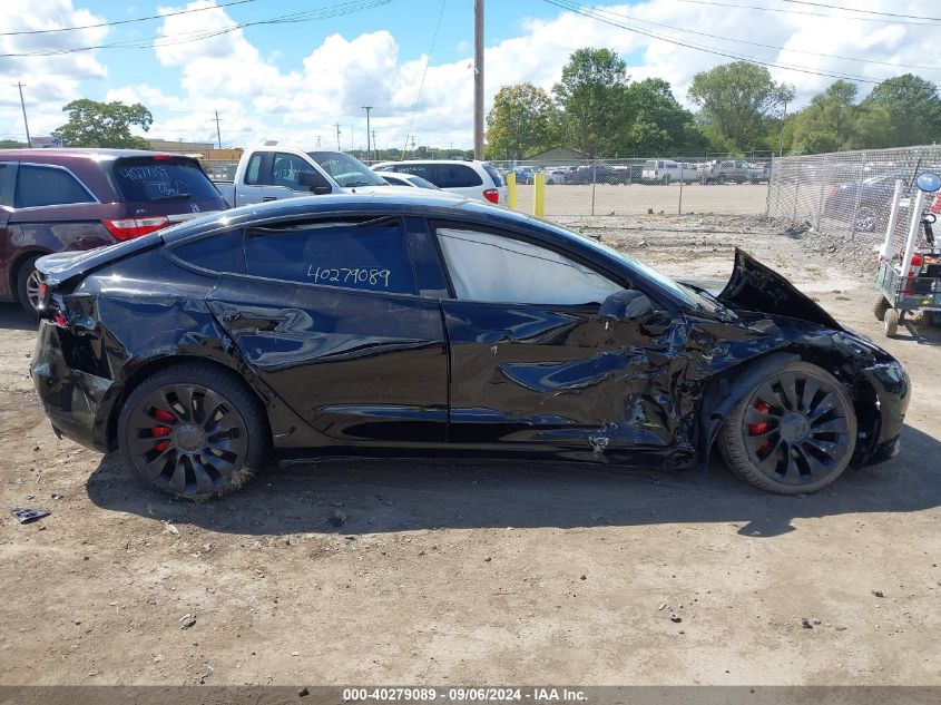 2023 Tesla Model 3 Performance Dual Motor All-Wheel Drive VIN: 5YJ3E1EC9PF410198 Lot: 40279089