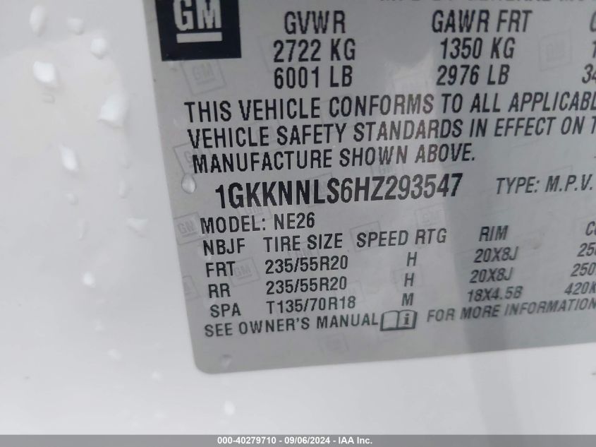 1GKKNNLS6HZ293547 2017 GMC Acadia Slt-2