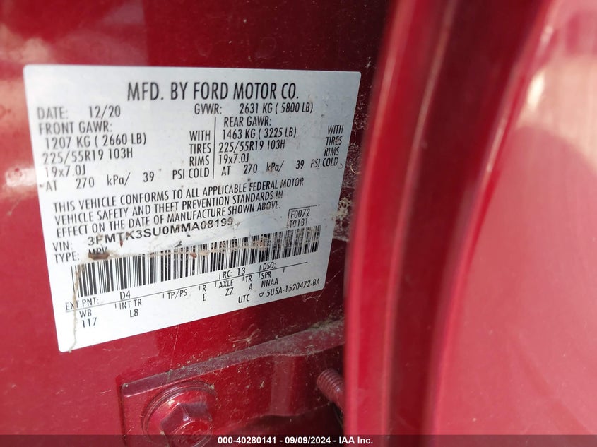 2021 FORD MUSTANG MACH-E PREMIUM - 3FMTK3SU0MMA08199