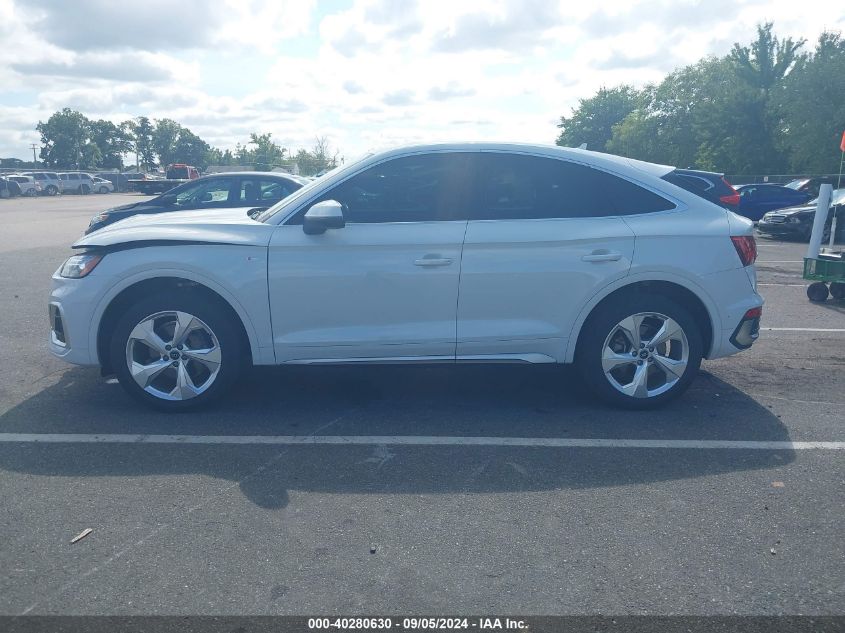 2021 Audi Q5 Sportback Premium 45 Tfsi Quattro S Tronic VIN: WA14AAFY5M2103775 Lot: 40280630