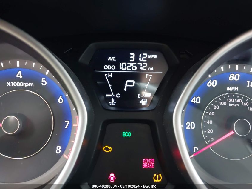 KMHDH4AE9DU535172 2013 Hyundai Elantra Gls