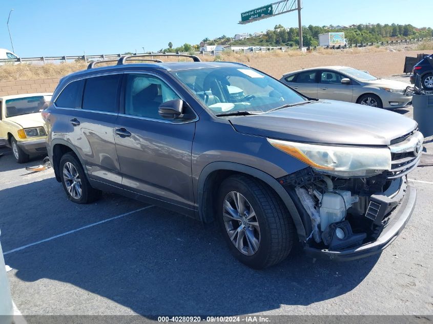 2015 Toyota Highlander Xle VIN: 5TDJKRFH7FS151794 Lot: 40280920