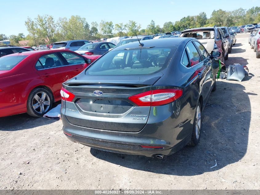 2015 Ford Fusion Hybrid Titanium VIN: 3FA6P0RU7FR190941 Lot: 40280927