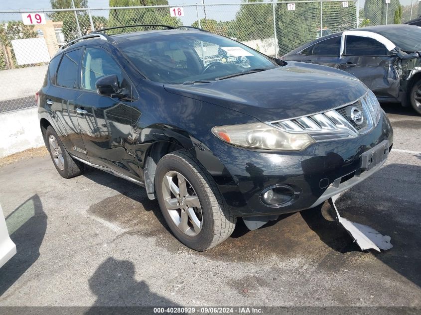 2010 Nissan Murano Sl VIN: JN8AZ1MU0AW015369 Lot: 40280929