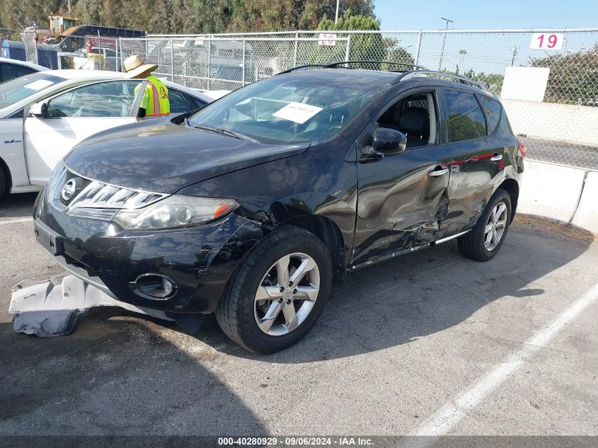 2010 Nissan Murano Sl VIN: JN8AZ1MU0AW015369 Lot: 40280929