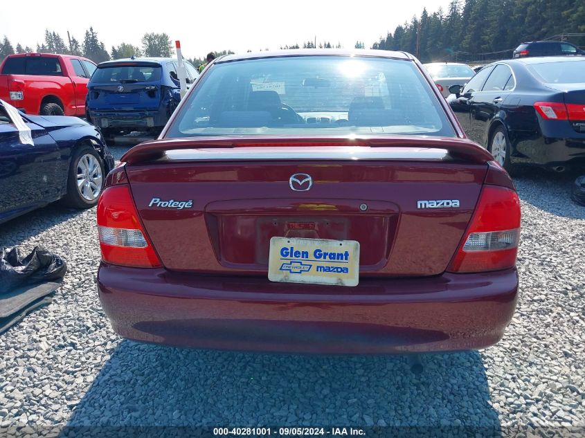 2003 Mazda Protege Dx/Lx/Es VIN: JM1BJ225331150239 Lot: 40281001