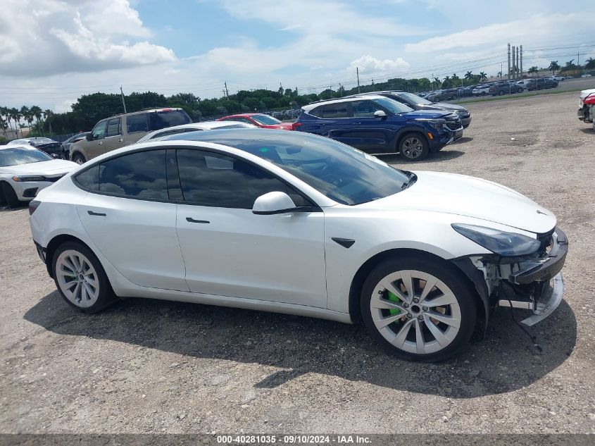 2022 TESLA MODEL 3 REAR-WHEEL DRIVE - 5YJ3E1EA1NF312276