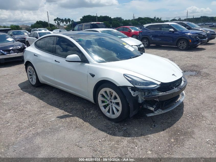 5YJ3E1EA1NF312276 2022 TESLA MODEL 3 - Image 1