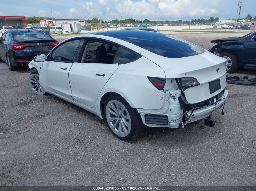 2022 TESLA MODEL 3 REAR-WHEEL DRIVE - 5YJ3E1EA1NF312276