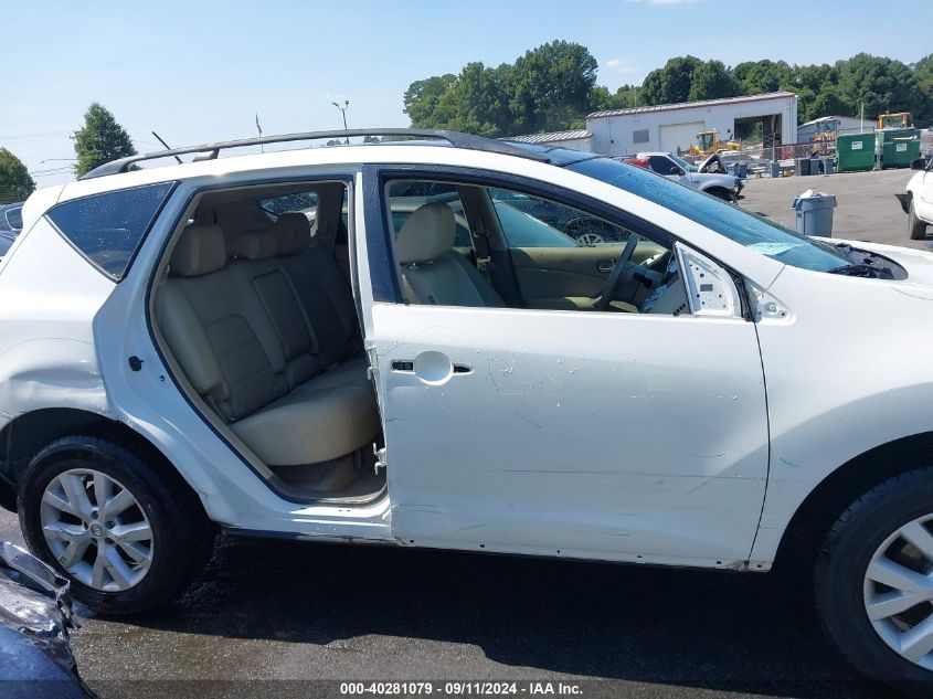 2012 Nissan Murano Sl VIN: JN8AZ1MU9CW108376 Lot: 40281079