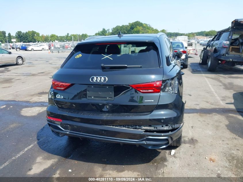 2020 Audi Q3 Premium Plus 45 Tfsi S Line Quattro Tiptronic VIN: WA1EECF34L1076663 Lot: 40281110