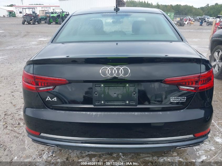 2019 Audi A4 40 Premium/40 Titanium Premium VIN: WAUGMAF43KA023821 Lot: 40281151