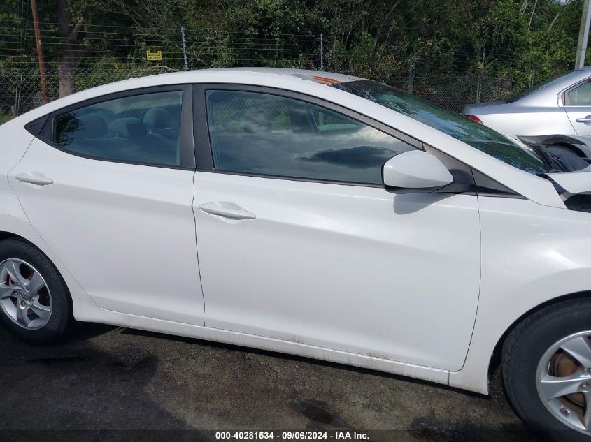 2014 Hyundai Elantra Se VIN: 5NPDH4AE3EH524040 Lot: 40281534