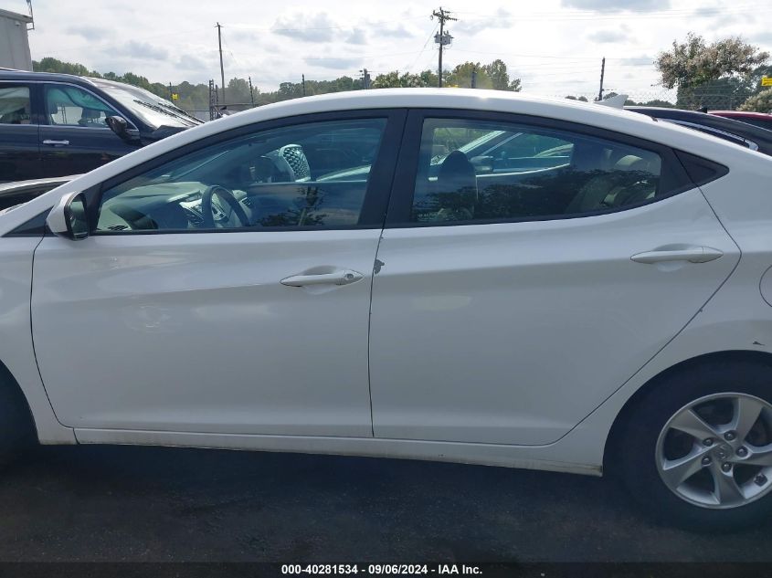 2014 Hyundai Elantra Se VIN: 5NPDH4AE3EH524040 Lot: 40281534