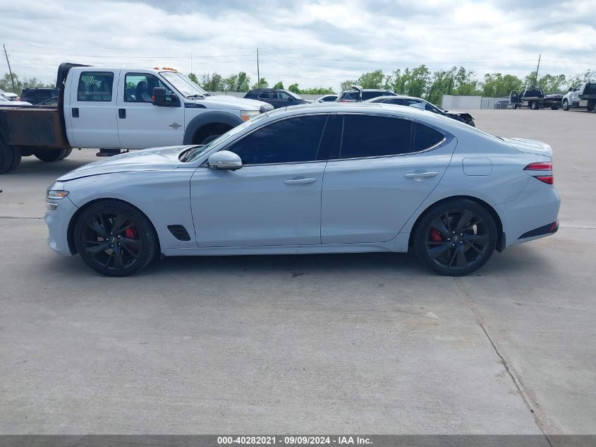 2022 Genesis G70 3.3T Rwd VIN: KMTG54TE8NU090305 Lot: 40282021