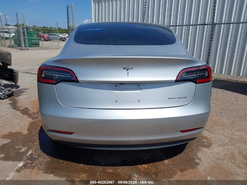 2018 Tesla Model 3 Long Range/Performance VIN: 5YJ3E1EB7JF100579 Lot: 40282867