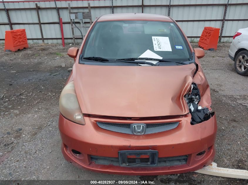 2007 Honda Fit Sport VIN: JHMGD37607S055205 Lot: 40282937