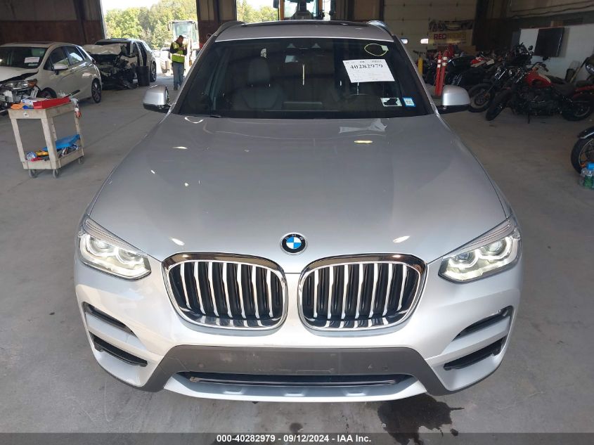 2021 BMW X3 xDrive30I VIN: 5UXTY5C07M9G51384 Lot: 40282979