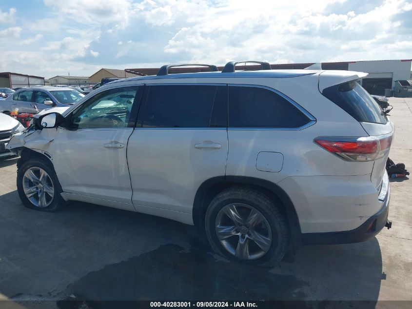 2015 TOYOTA HIGHLANDER LIMITED PLATINUM V6 - 5TDDKRFH5FS124218