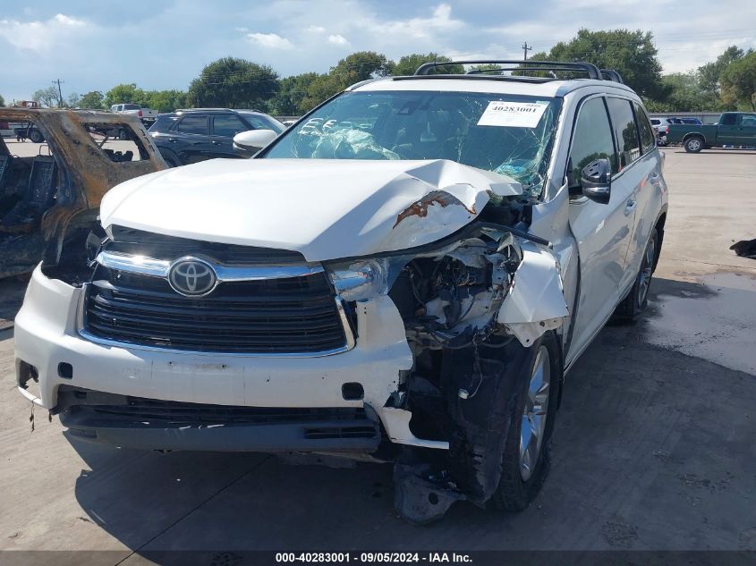 2015 Toyota Highlander Limited Platinum V6 VIN: 5TDDKRFH5FS124218 Lot: 40283001