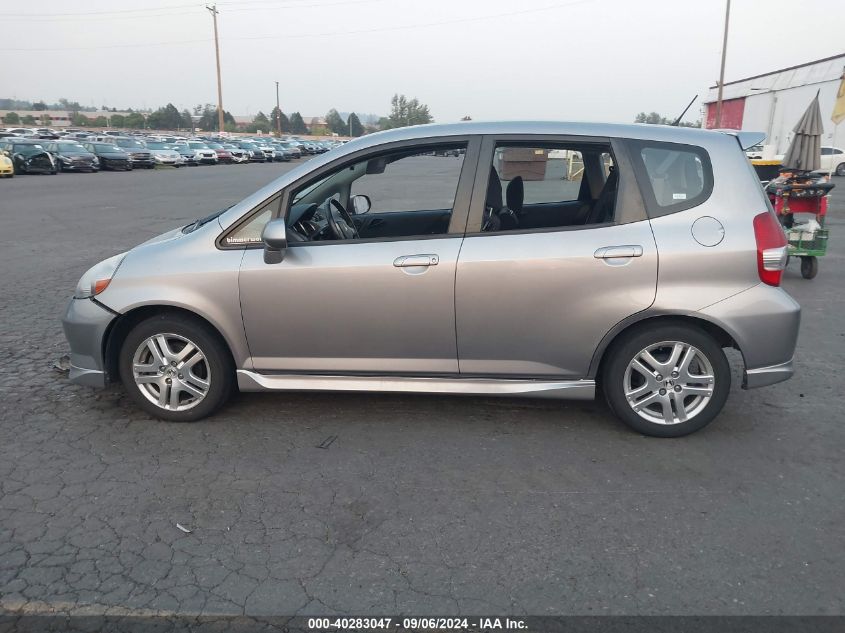 2007 Honda Fit Sport VIN: JHMGD37647S009246 Lot: 40283047