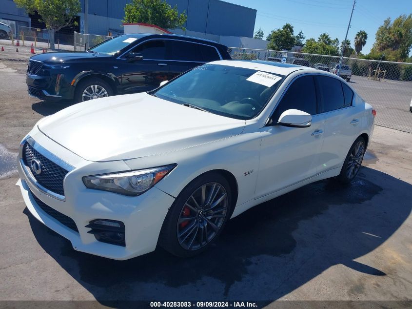 2017 Infiniti Q50 3.0T Red Sport 400 VIN: JN1FV7AP0HM850590 Lot: 40283083