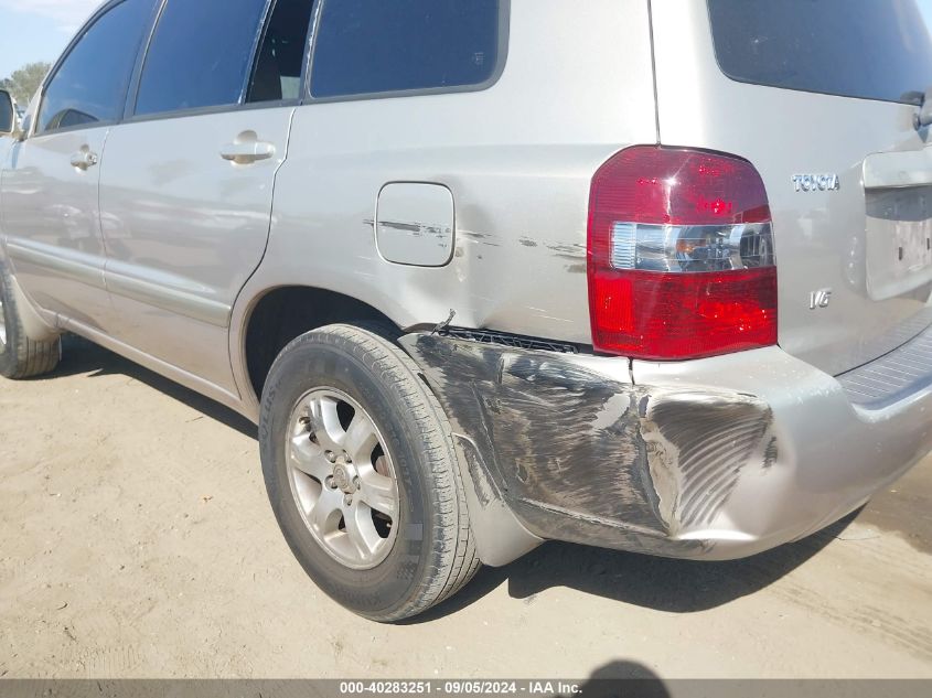 2004 Toyota Highlander V6 VIN: JTEGP21A740028876 Lot: 40283251