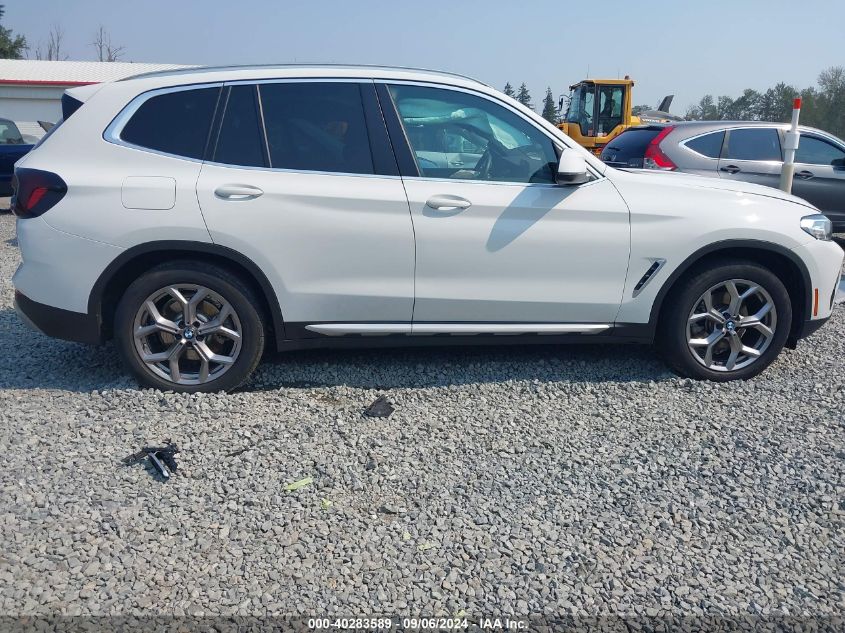 2022 BMW X3 xDrive30I VIN: 5UX53DP0XN9L14864 Lot: 40283589