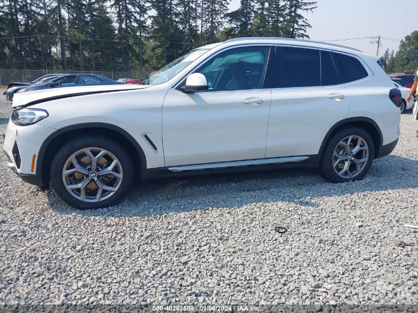 2022 BMW X3 xDrive30I VIN: 5UX53DP0XN9L14864 Lot: 40283589