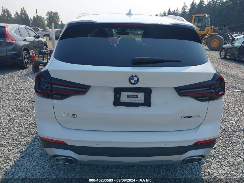 2022 BMW X3 xDrive30I VIN: 5UX53DP0XN9L14864 Lot: 40283589