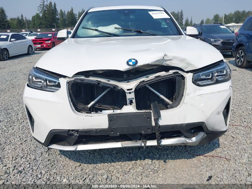 2022 BMW X3 xDrive30I VIN: 5UX53DP0XN9L14864 Lot: 40283589