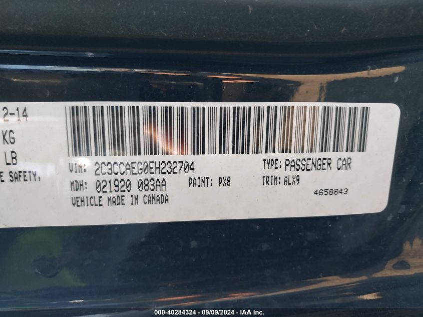 2014 Chrysler 300C VIN: 2C3CCAEG0EH232704 Lot: 40284324