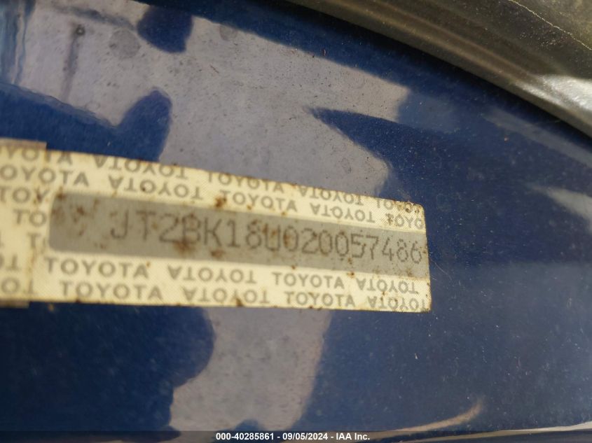 JT2BK18U020057486 2002 Toyota Prius