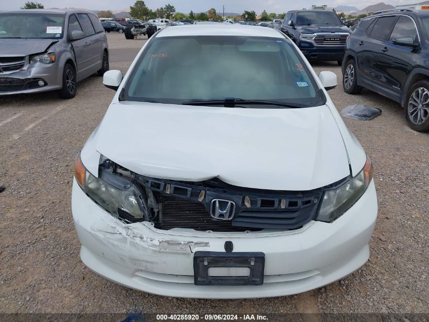 2012 Honda Civic Lx VIN: 2HGFB2F54CH569941 Lot: 40285920