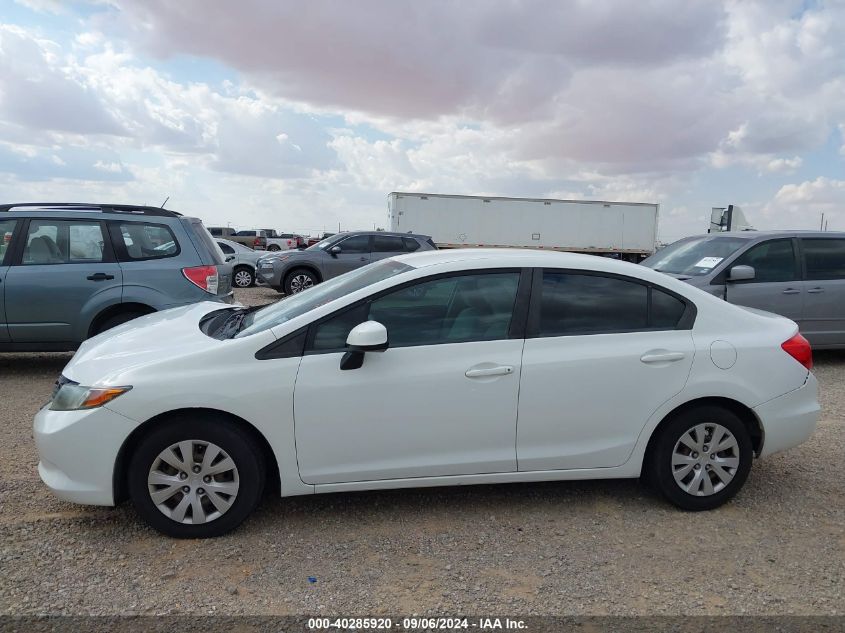 2012 Honda Civic Lx VIN: 2HGFB2F54CH569941 Lot: 40285920