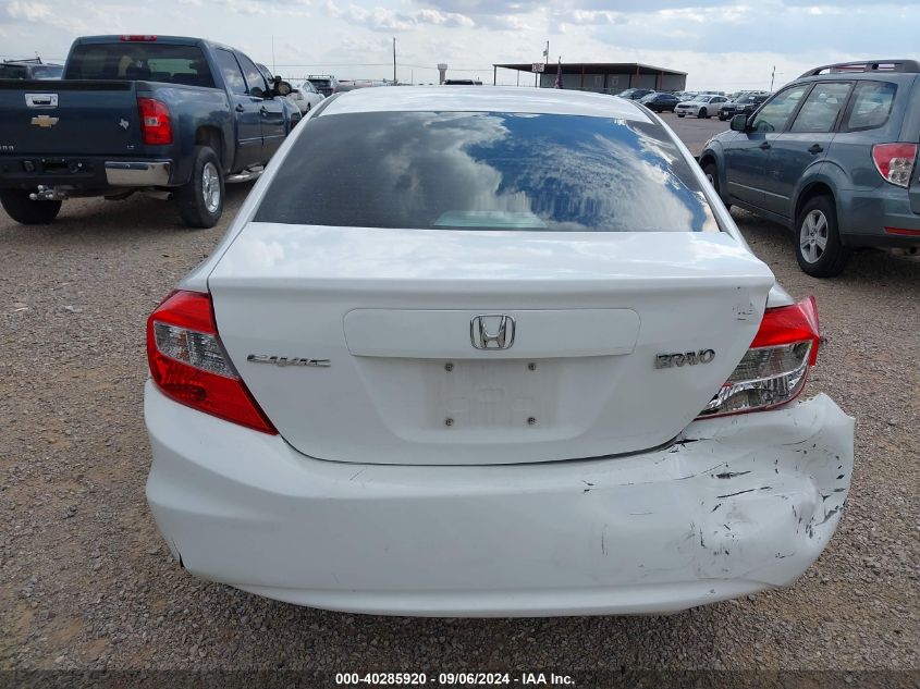 2012 Honda Civic Lx VIN: 2HGFB2F54CH569941 Lot: 40285920