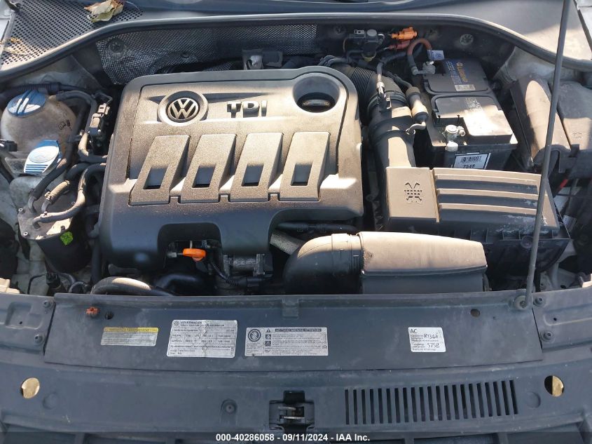 1VWBN7A35CC009210 2012 Volkswagen Passat 2.0L Tdi Se