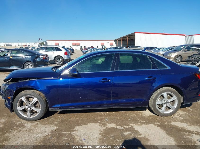 2019 Audi A4 40 Premium/40 Titanium Premium VIN: WAUGMAF47KA042162 Lot: 40286197