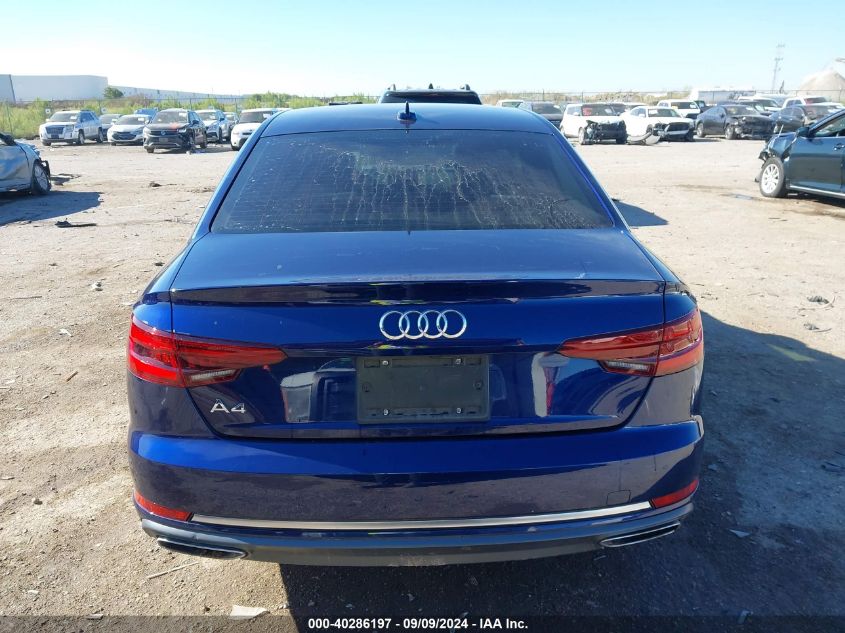 2019 Audi A4 40 Premium/40 Titanium Premium VIN: WAUGMAF47KA042162 Lot: 40286197