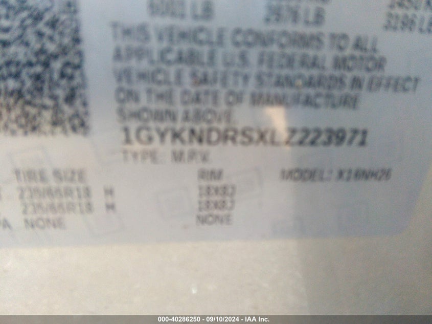 2020 CADILLAC XT5 AWD PREMIUM LUXURY - 1GYKNDRSXLZ223971