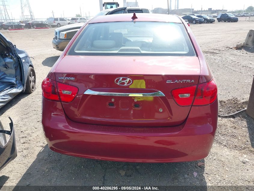 2010 Hyundai Elantra Gls VIN: KMHDU4AD6AU114010 Lot: 40286295