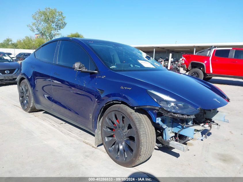 2022 Tesla Model Y Performance Dual Motor All-Wheel Drive VIN: 7SAYGDEF2NF374852 Lot: 40286833