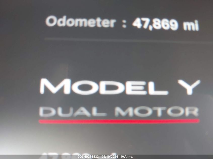 2022 Tesla Model Y Performance Dual Motor All-Wheel Drive VIN: 7SAYGDEF2NF374852 Lot: 40286833