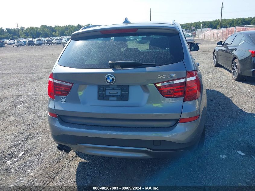 2017 BMW X3 xDrive28I VIN: 5UXWX9C52H0T00263 Lot: 40287003