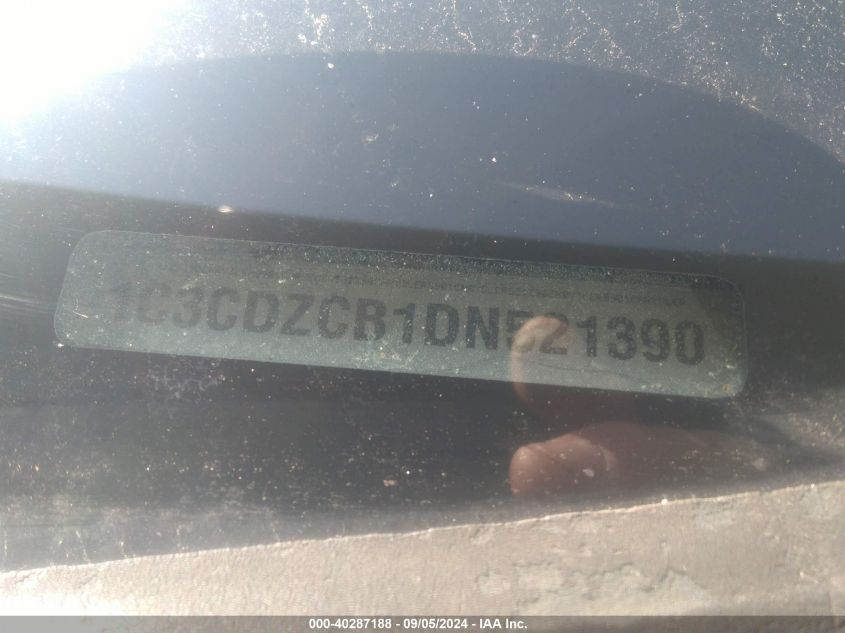 2013 Dodge Avenger Sxt VIN: 1C3CDZCB1DN521390 Lot: 40287188