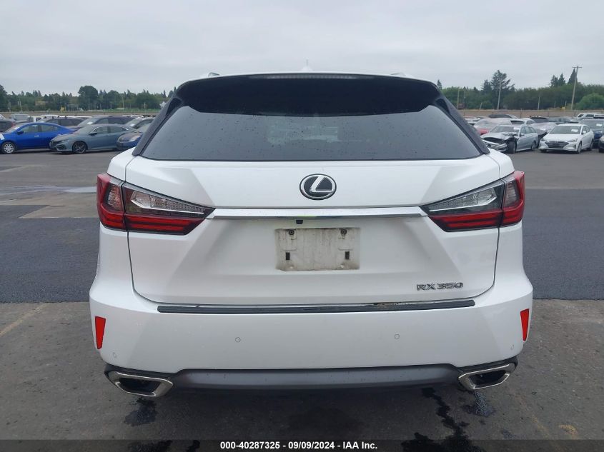 2019 Lexus Rx 350 VIN: 2T2BZMCA9KC186202 Lot: 40287325