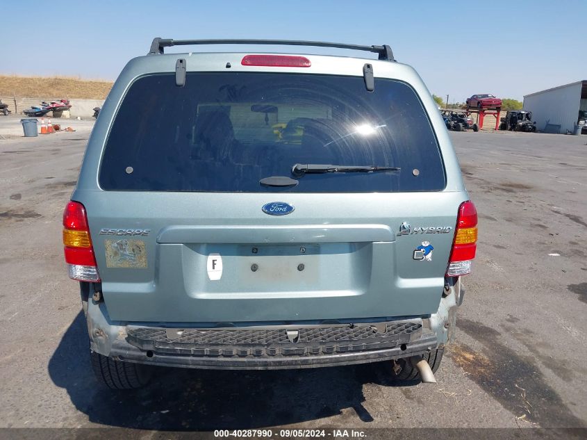 2006 Ford Escape Hybrid VIN: 1FMCU96H06KA39859 Lot: 40287990