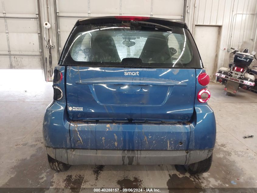 2008 Smart Fortwo Passion/Pure VIN: WMEEJ31X28K170510 Lot: 40288157